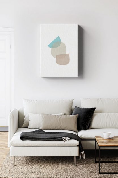 Abstract shapes and colours no.10 Canvas in interior