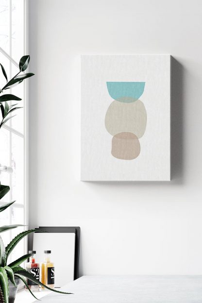 Abstract shapes and colours no.11 Canvas in interior