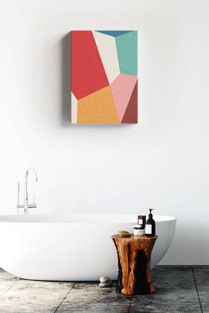 Abstract shapes and colours no.13 Canvas in interior