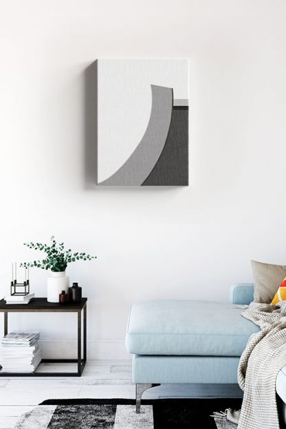 Abstract gray tone no.2 Canvas in interior