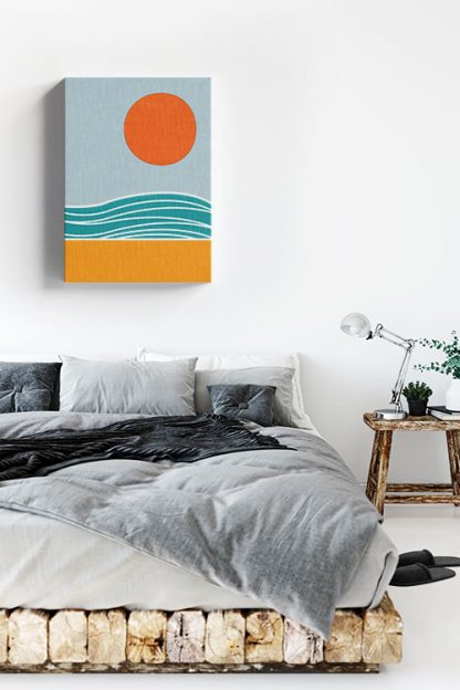 Beach Minimal Abstract canvas in interior