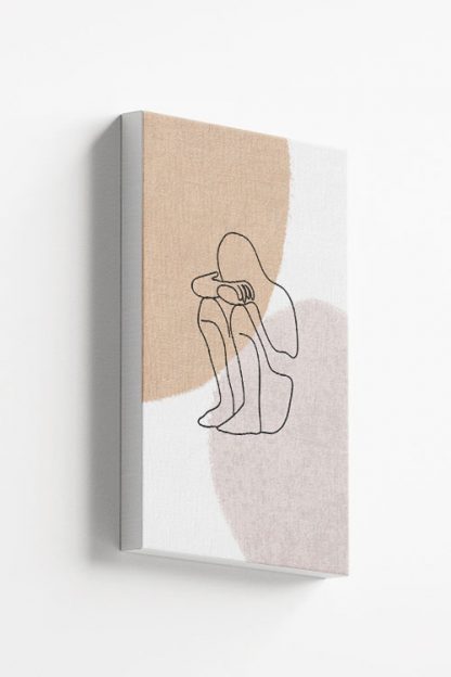 Emotional Statue Line canvas