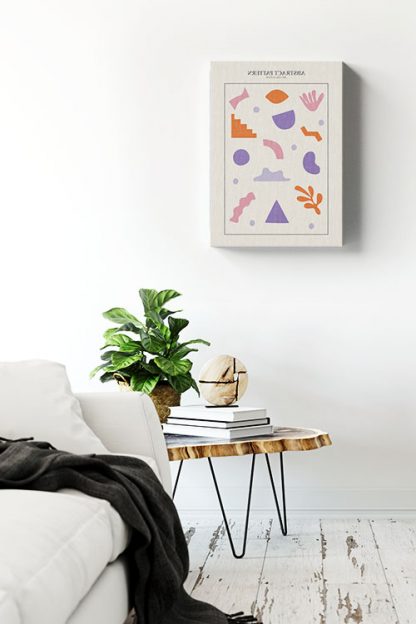 Abstract Pattern art collection no. 1 canvas in interior