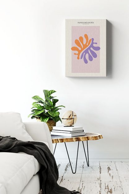 Paper cutout art collection no. 1 canvas in interior