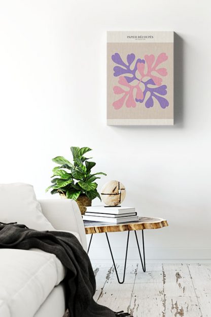 Paper cutout art collection no. 3 canvas in interior