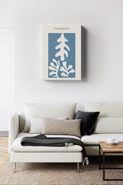 Paper cutout art collection no. 4 canvas in interior