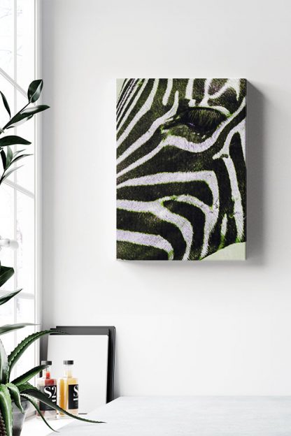 Zebra side facial view Canvas in Interior