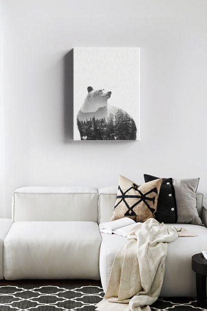 Bear Forest Canvas in Interior