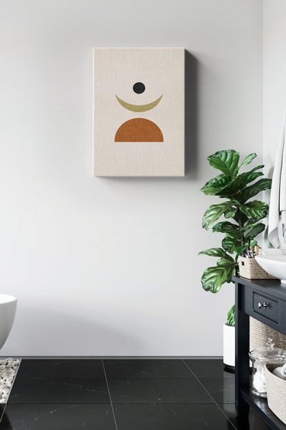 Moon phase No1 canvas in interior