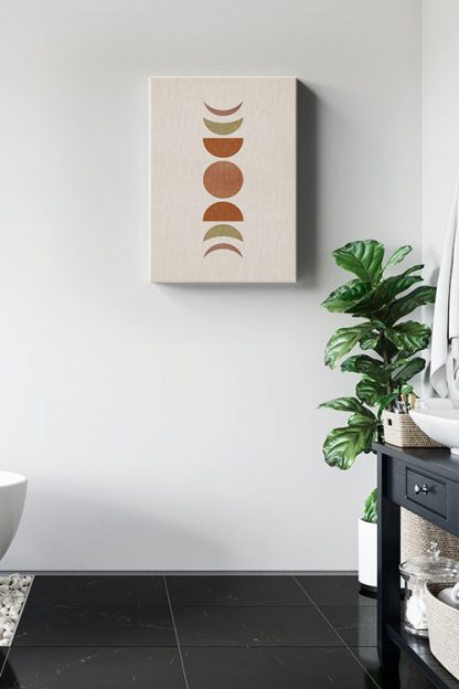 Moon phase No2 canvas in interior