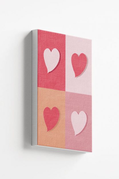 Pop art heart canvas