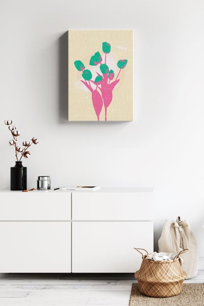 Floral Tulip Canvas in interior