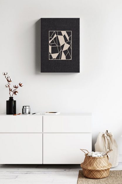 Stained glass in black Canvas in interior