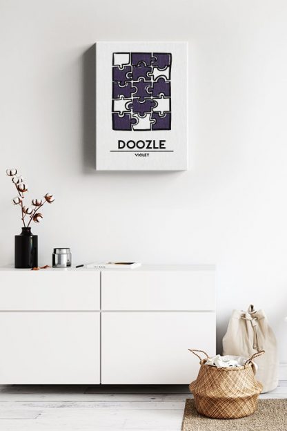 Violet Doozle Canvas in interior