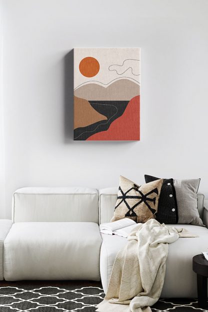 Valley on canvas in interior