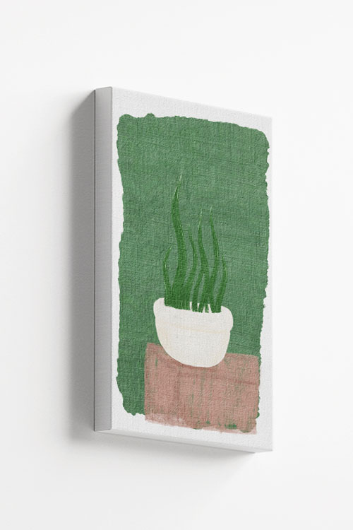 Tall Grass in Pot Canvas