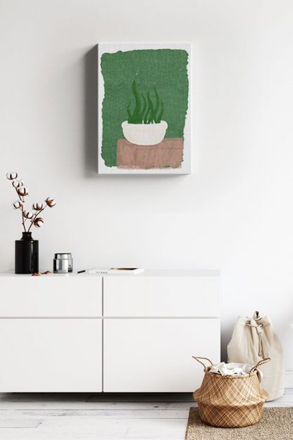 Tall Grass in Pot Canvas in interior