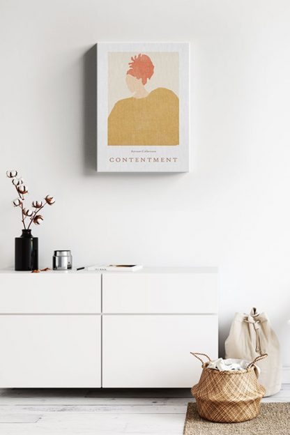 Contentment Portrait Canvas in interior