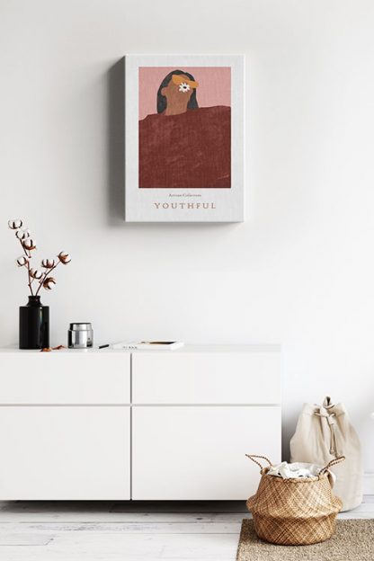 Youthful Portrait Canvas in interior