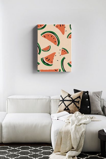 Abstract watermelon pattern Canvas in interior