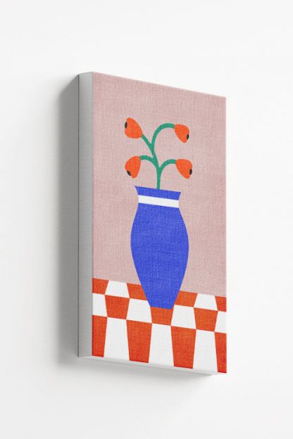 Artsy Flower Vase and Pattern No5 Canvas