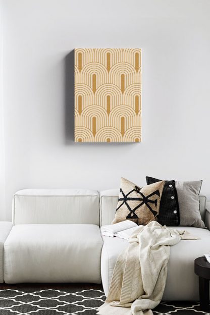 Line circular pattern Canvas in interior