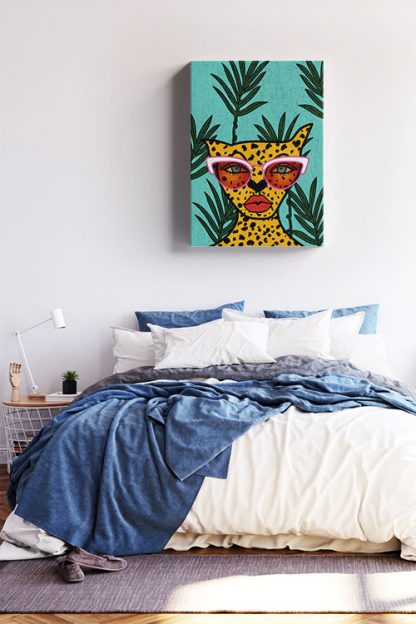 Glam leopard Canvas in interior