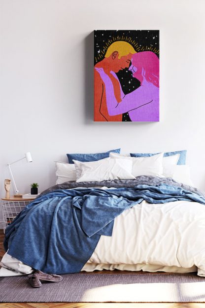 Couple in galaxy Canvas in interior