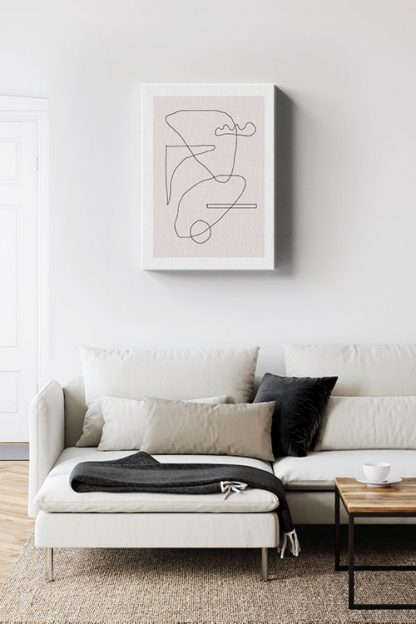 Art line No1 canvas in interior