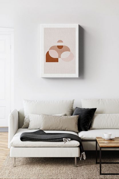 Geometric art shape canvas in interior