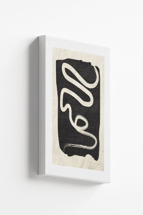 Black and beige art 5 canvas