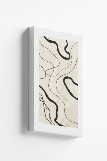 Black and beige art 7 canvas