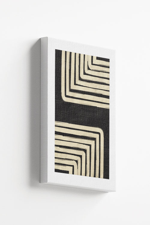 Black and beige art 11 canvas