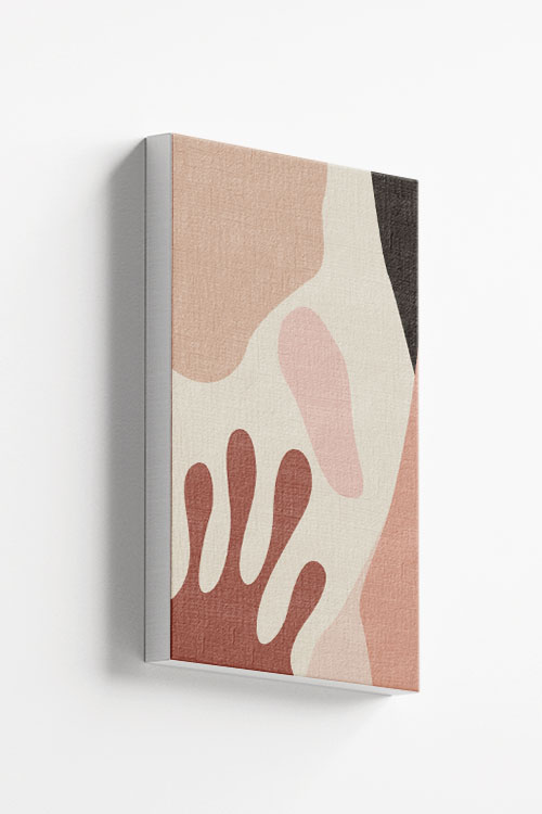 Shade of pink art shapes No1 canvas