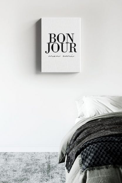 Bonjour mon ami Canvas in interior