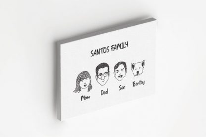 Family Minimalist Sketch canvas