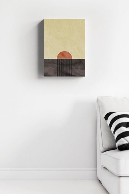 Sun, sea and lines Canvas in Interior