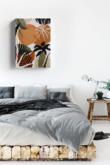 Botanical shape with texture Canvas in Interior