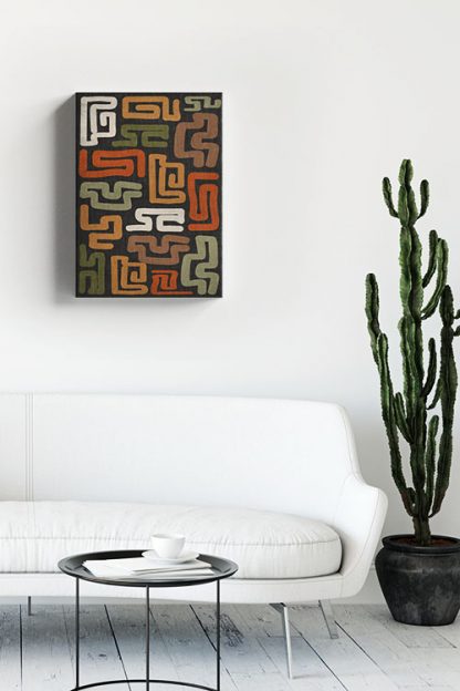 Maze pattern shapes Canvas in Interior