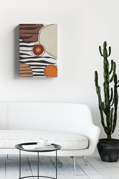 Graphical shapes ethnic color 3 Canvas in Interior