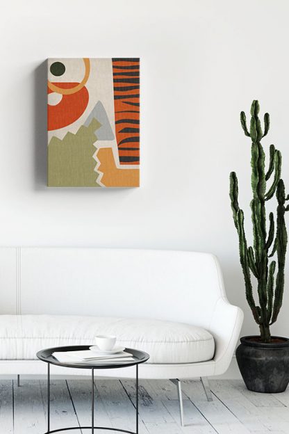 Graphical shapes ethnic color 4 Canvas in Interior