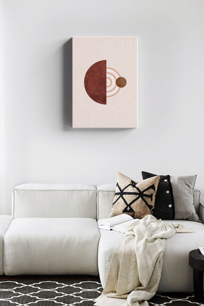 Graphical art line solid half circle texture Canvas in Interior