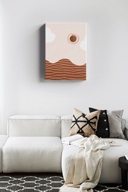 Graphical desert scenery Canvas in Interior