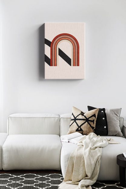 Graphical rainbow with shadow Canvas in Interior