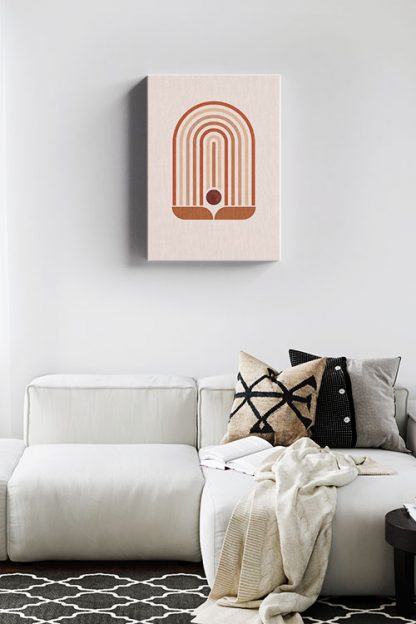 Graphical rainbow with circle Canvas in Interior