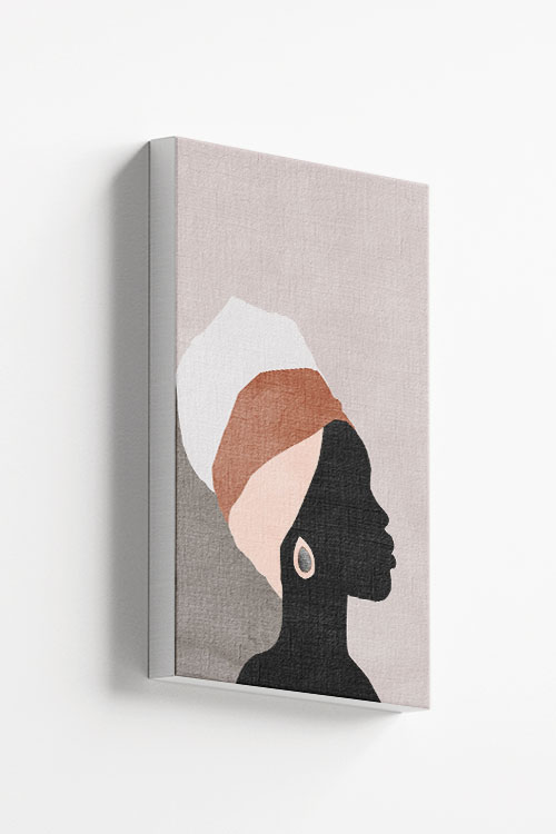 Minimal ethnic lady Canvas