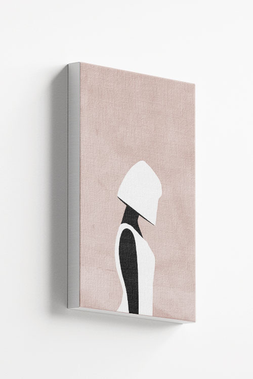 Minimal Short hair lady Canvas