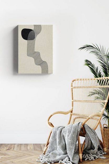 Graphical lines and shape No2 canvas in Interior