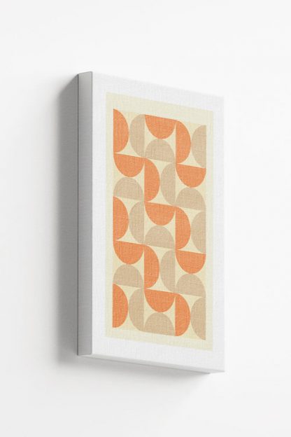 Orange tone half circle canvas