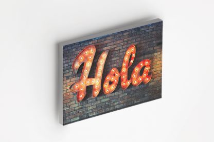 Neon hola sign Canvas